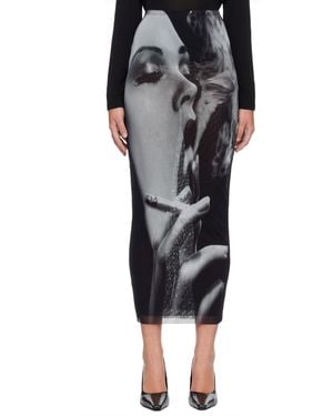 Jean Paul Gaultier 'The Smoking Long' Maxi Skirt - Black