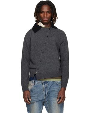 ANDERSSON BELL Layered Collar Cardigan - Black