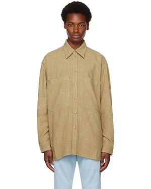 Nanushka Khaki Damir Shirt - Multicolour