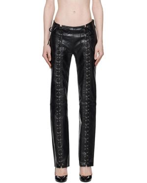 Saks Potts Christina Leather Trousers - Black