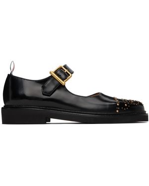 Thom Browne Soft Spazzolato Stud Thom John Loafers - Black