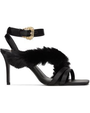 Versace Jeans Couture Black Emily Heeled Sandals