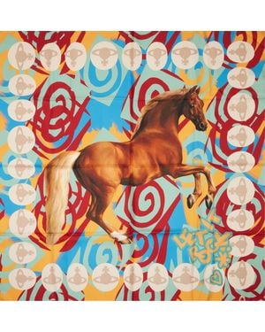 Vivienne Westwood Horse Square Scarf - Blue