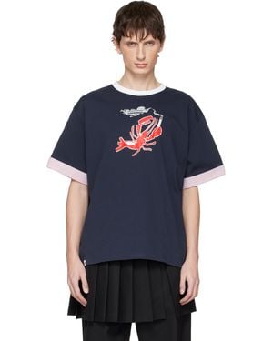 Charles Jeffrey Turn Up T-Shirt - Blue