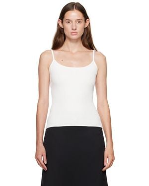 Courreges Reedition Rib Knit Tank Top - White