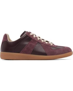 Maison Margiela Burgundy Replica Trainers - Purple