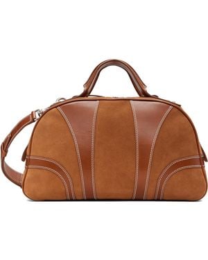Dries Van Noten Tan Suede Duffle Bag - Brown