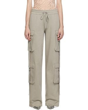 Blumarine Taupe Drawstring Lounge Pants - White