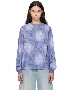 Dime ブルー Abstract Ls Tシャツ
