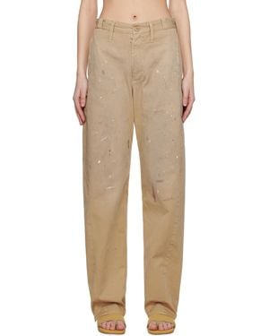 MM6 by Maison Margiela Tailored Painter Trousers - Natural