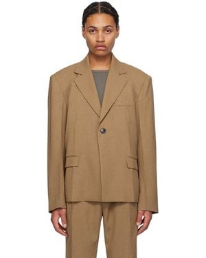 lesugiatelier Tan Tailored Blazer - Brown