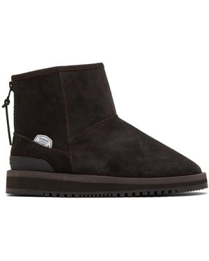 Suicoke ブラウン Els-mwpab-mid ブーツ - ブラック