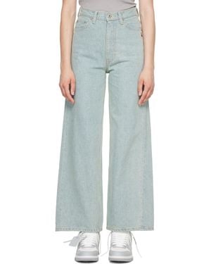 A Bathing Ape Crystal Stone Sta Logo Baggy Jeans - Blue