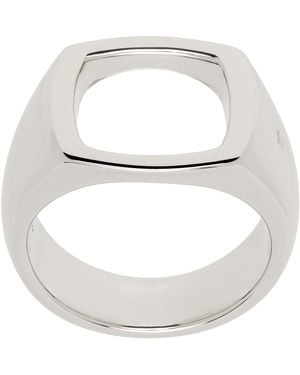 Tom Wood Cushion Open Ring - White