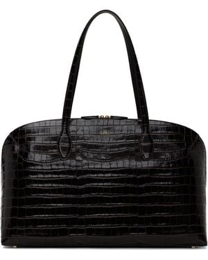 TOTEME Croco-Embossed Day Tote - Black
