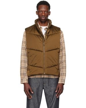 HUGO Water-Repellent Padded Satin Vest - Black