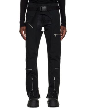 Rick Owens Hollywood Headon Chaps Pants - Black