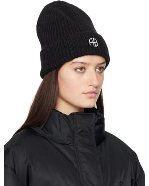 【関税込み】TOTEME ブラック シアリング Winter ビーニー toteme(トーテムスウェーデン)のレディース ニットキャップ