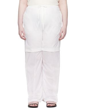 Amomento Nylon Layered Pants - White