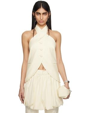 AARON ESH Ssense Exclusive Off- Halter Neck Camisole - Natural