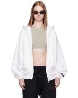 Fear Of God ホワイト 90S フリース ジップアップフーディ