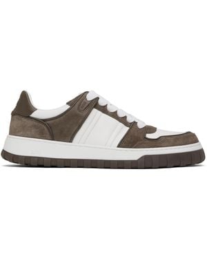 Ami Paris ホワイト＆トープ Walk レザー ローカットスニーカー - ブラック
