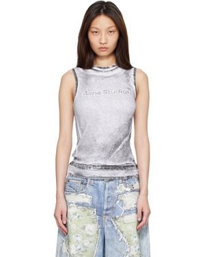 Acne Studios Layered Logo Tank Top - Black