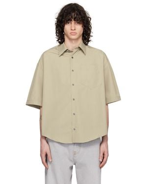 Ami Paris Spread Collar Shirt - Natural