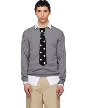 Moschino Extra-Fine Merino Wool Intarsia Jumper - Black