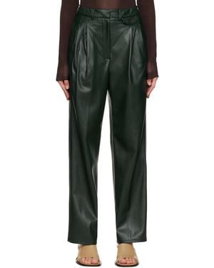 Frankie Shop Green Pernille Faux-leather Pants - Black