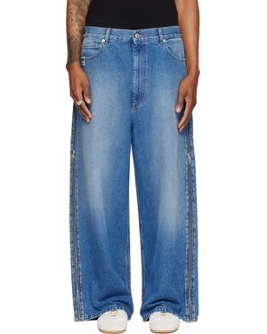 Lu'u Dan Side Zip Jeans - Blue