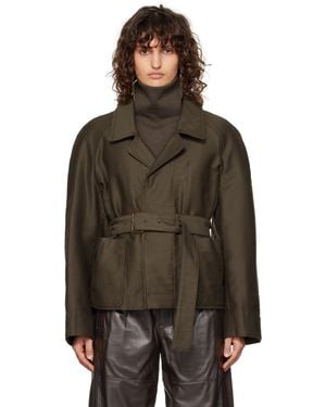 【関税込み】LEMAIRE タン ベルト ツーポケット ジャケット Lemaire タン ベルト ツーポケット ジャケット ブラウン | Lyst