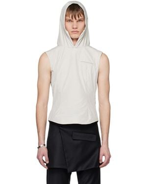 AARON ESH Off- Hooded Vest - White