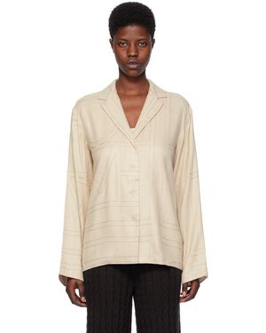 TOTEME Chemise De Pyjama À Monogrammes - Noir