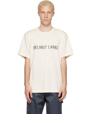 Helmut Lang Off- Plaid Logo T-Shirt - White