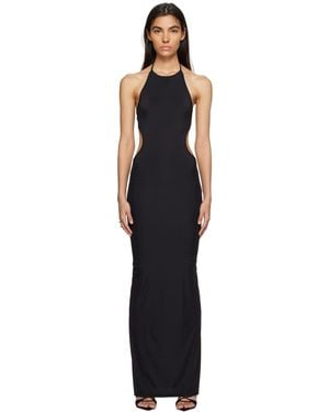 Ioannes Halter Neck Maxi Dress - Black