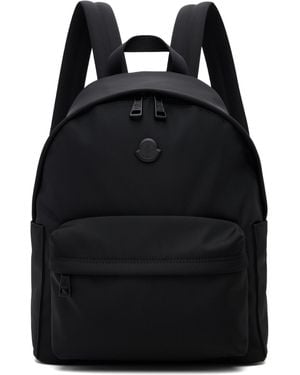 Moncler New Pierrick Metal Logo Backpack - Black