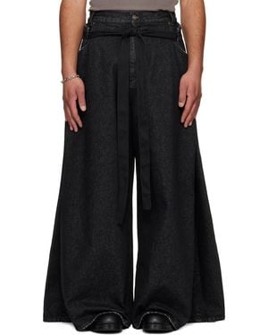 Lu'u Dan Tie Maxi Jeans - Black