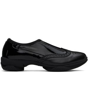 Kiko Kostadinov Patent Faux-Leather Slip-On Brogues - Black