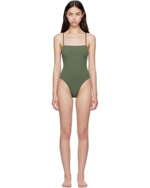 Matteau Khaki Petite Square Maillot Swimsuit - Black