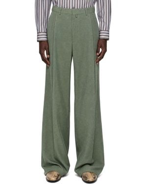 Dries Van Noten Wool Pants - Green
