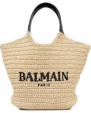 Balmain Mini Crochet Tote - Metallic