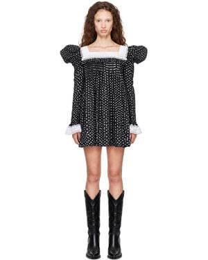 LAURA ANDRASCHKO Vampire Boho Minidress - Black