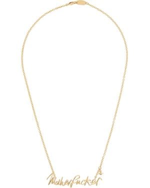Vivienne Westwood 'Motherfucker' Pendant Necklace - Metallic