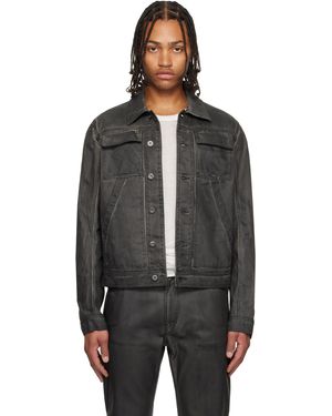 Det Blev Sent Garment-Dyed Waxed Denim Jacket - Black