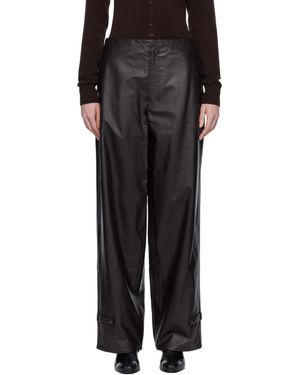 Lemaire Soft Leather Trousers - Black