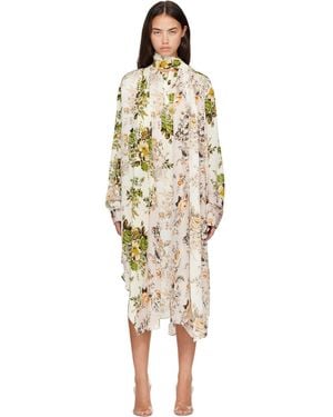 Acne Studios Silk Shirt Midi Dress - Metallic