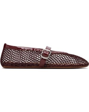 Alaïa Mesh Ballet Flats - Red