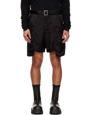 Rick Owens Temple Stefan Cargo Shorts - Black