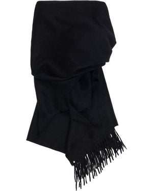 Bless Draps Long Cashmere Scarf - Black